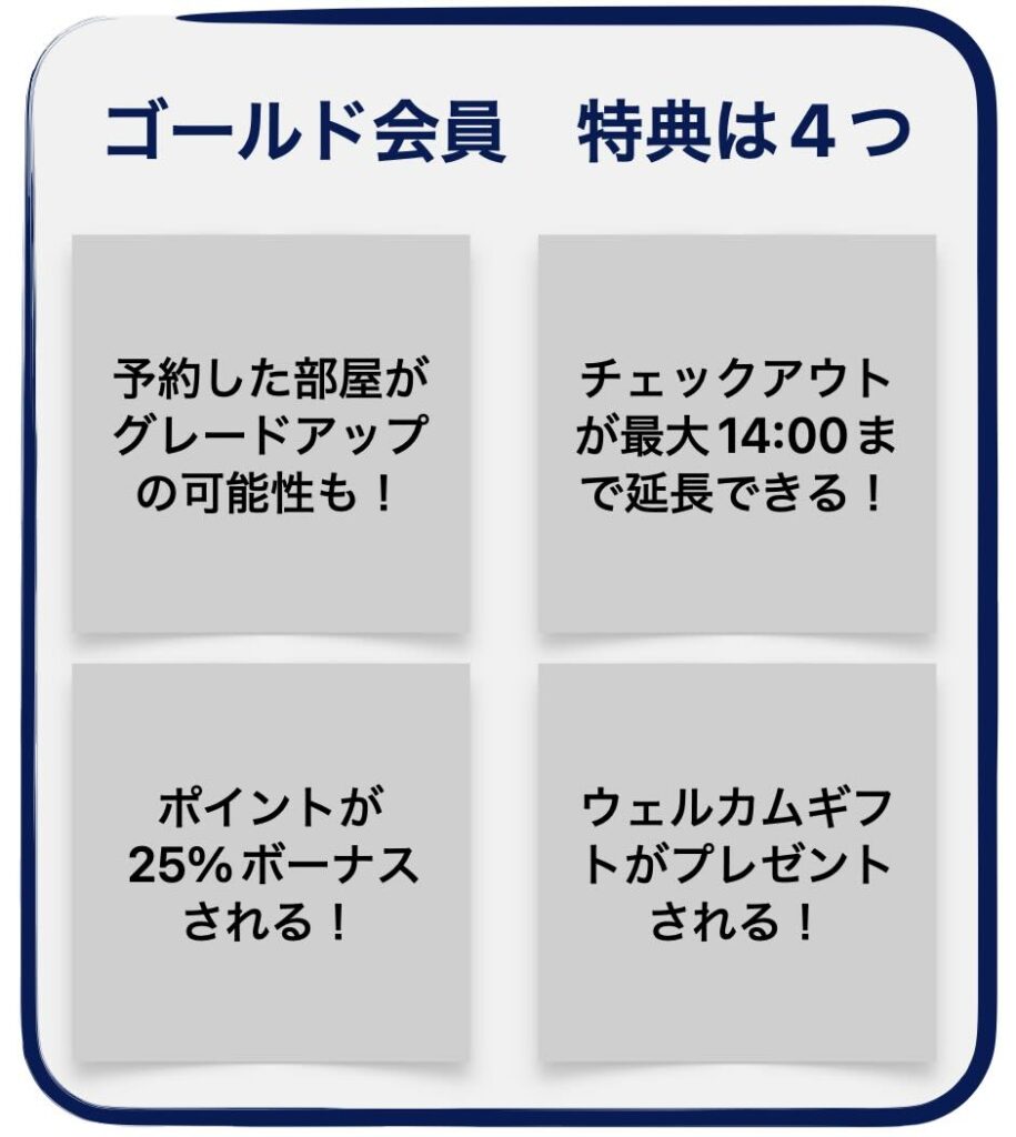 マリオットボンヴォイゴールドステータス