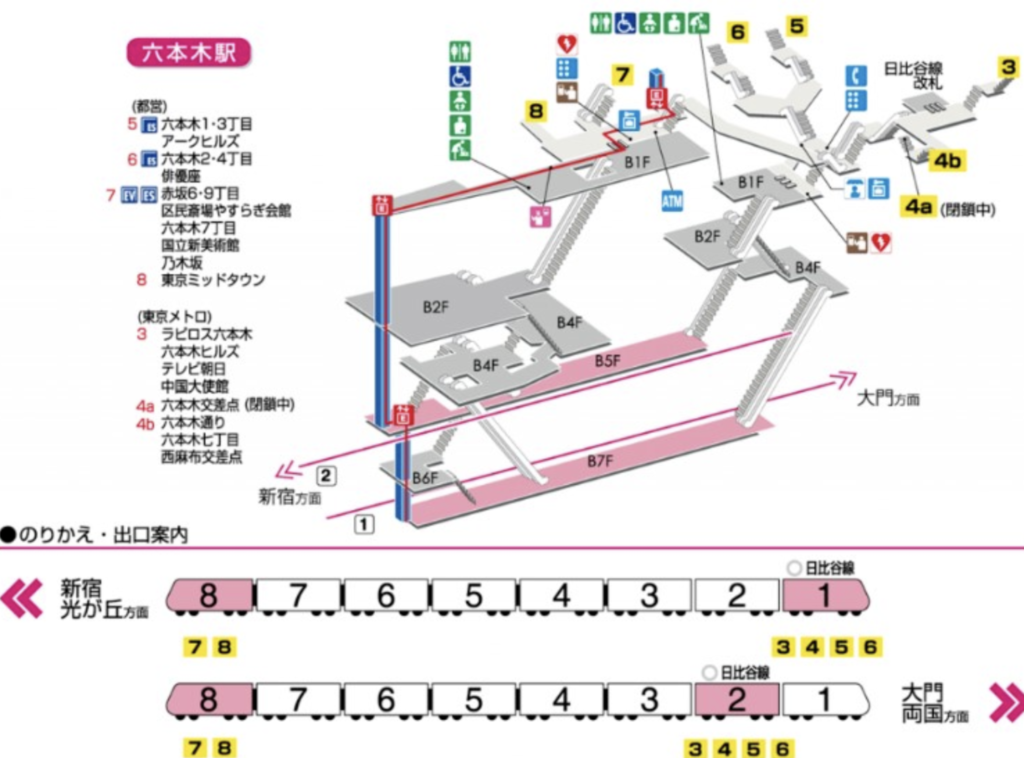 六本木駅構内図